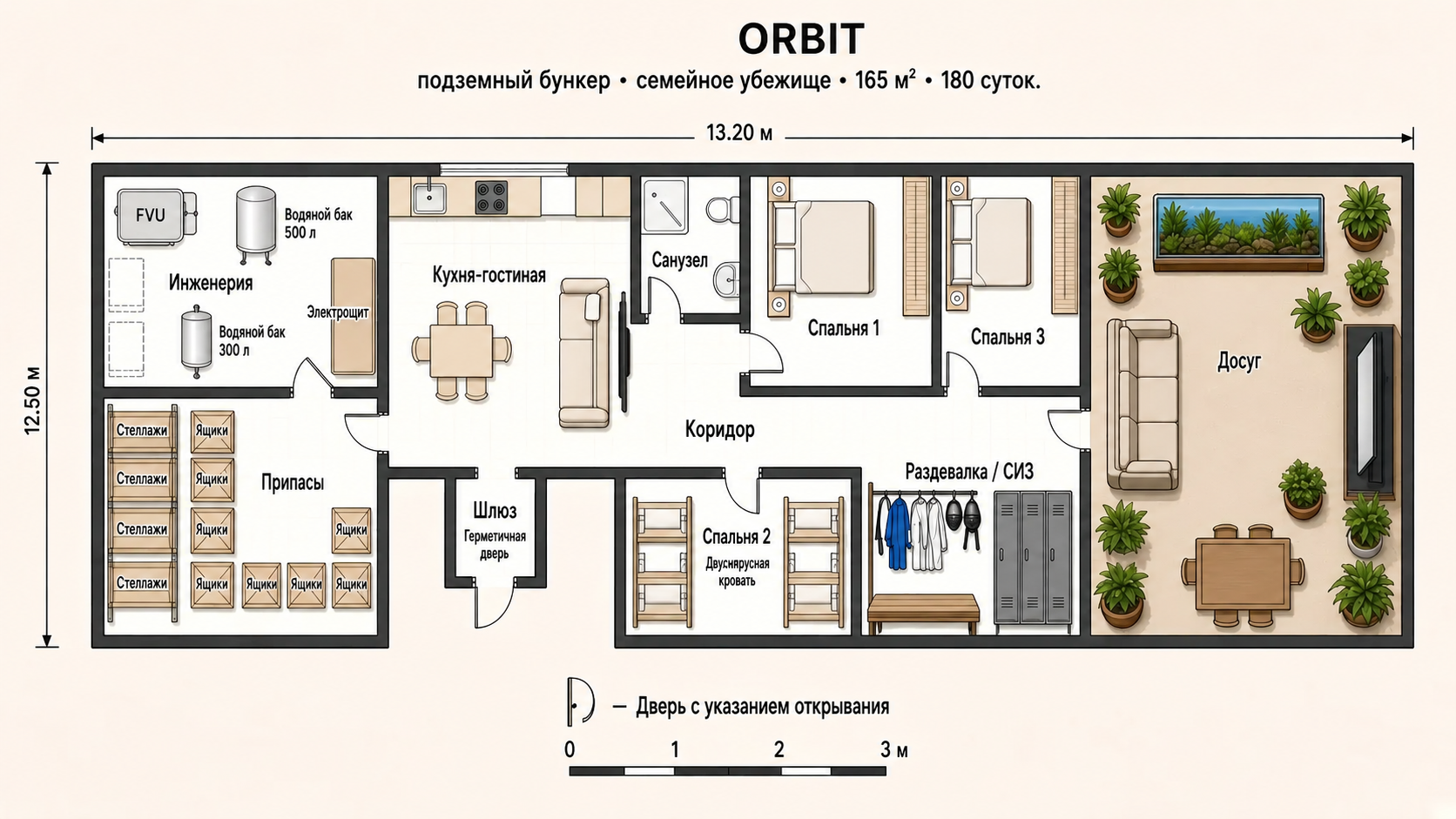 Планировка Бункер Orbit