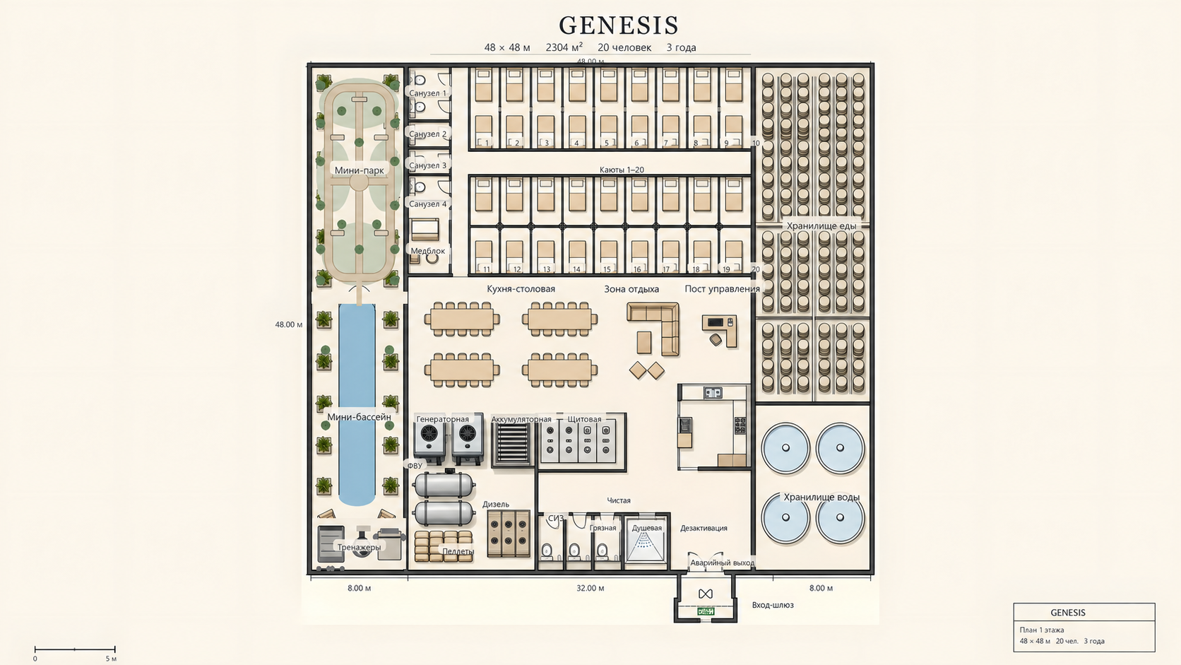 Планировка Бункер Genesis