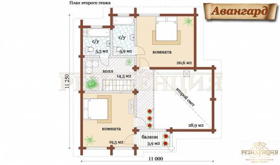 Проект дома  Авангард - Строительство и проектирование загородных домов в Москве. Резидент Хаус.