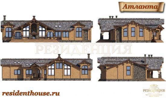 Проект дома  Атланта - Строительство и проектирование загородных домов в Москве. Резидент Хаус.